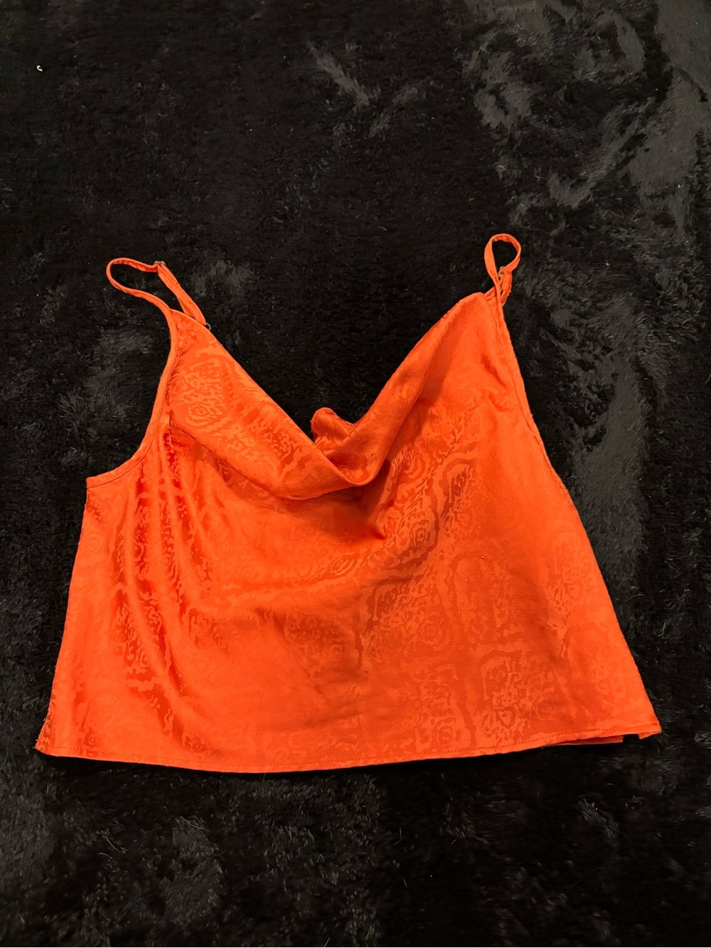 Urban Outfitters Orange Jacquard Slip Tank
